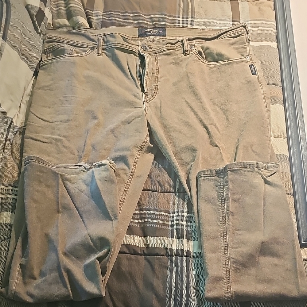 Grey Silver Denim Pants 42x32